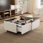 51" Smart Coffee Table with Fridge and Bluetooth Speakers