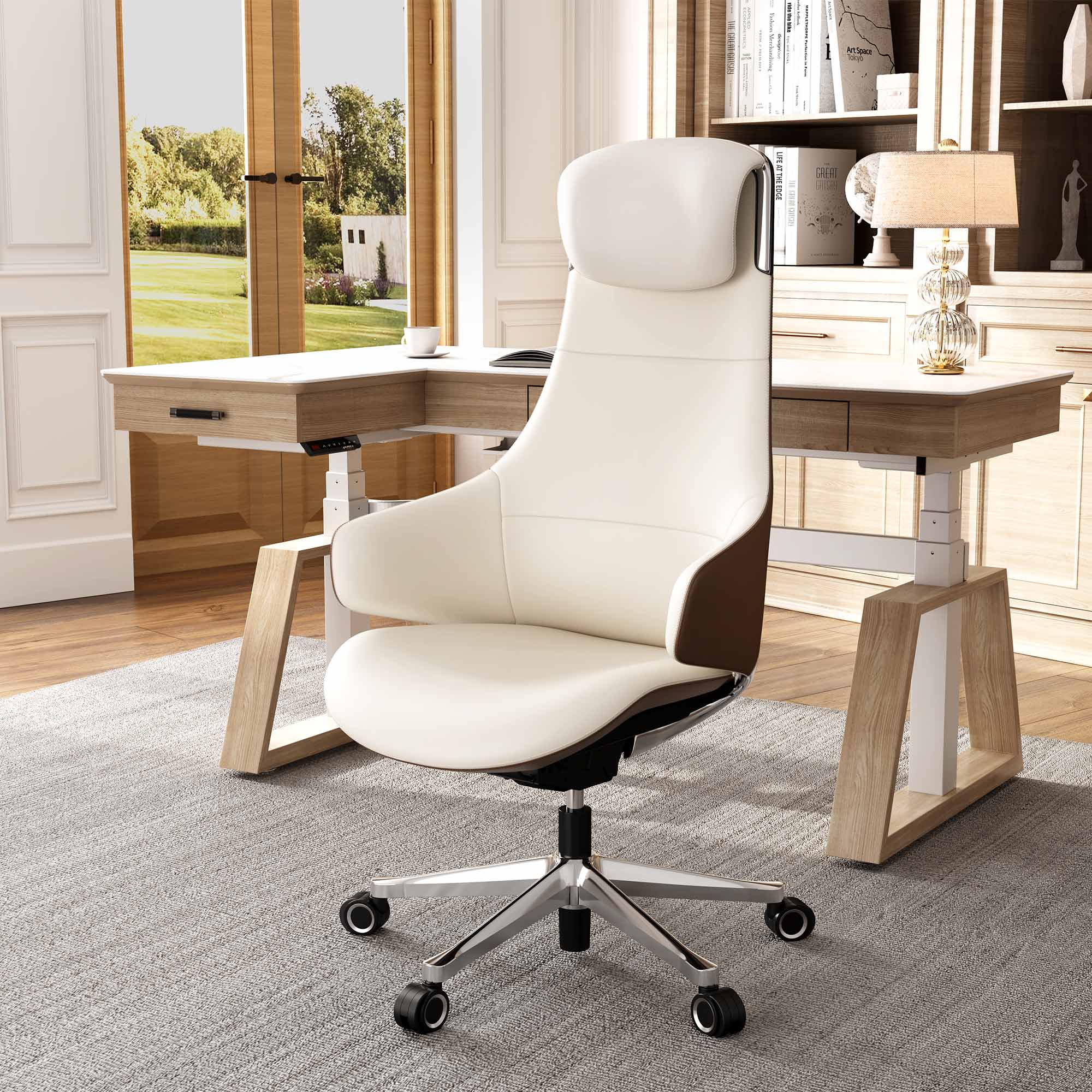 OC28, Genuine Leather Executive Office Chair