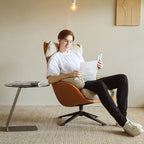 Todd, Swivel Armchair with High Back Lounge Chair