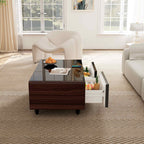 51" Smart Coffee Table with Fridge and Bluetooth Speakers