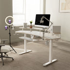 Aero Pro, 72x23 Wing Shaped Standing Desk with Accessories Set