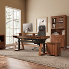 Ark, 72'' Storage Cabinet Bookshelf with Doors, Walnut