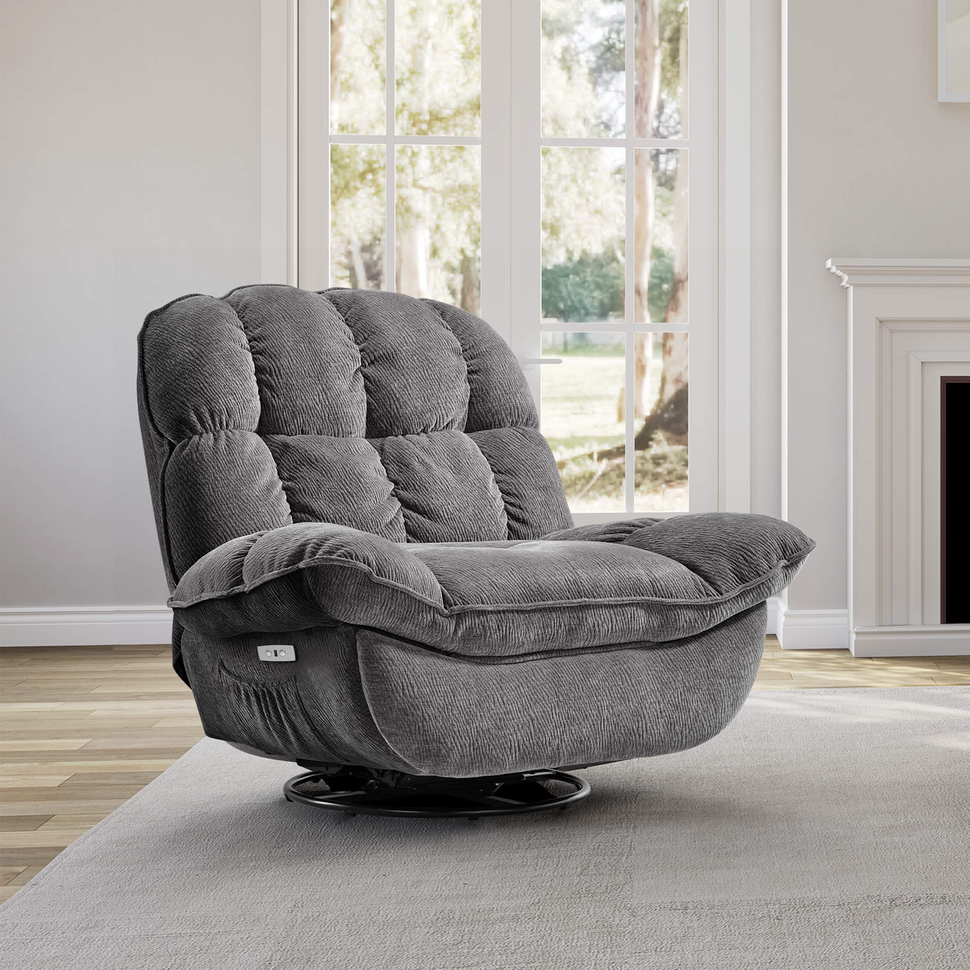 Grayson, Electric Recliner Chair Rocking Swivel with Storage