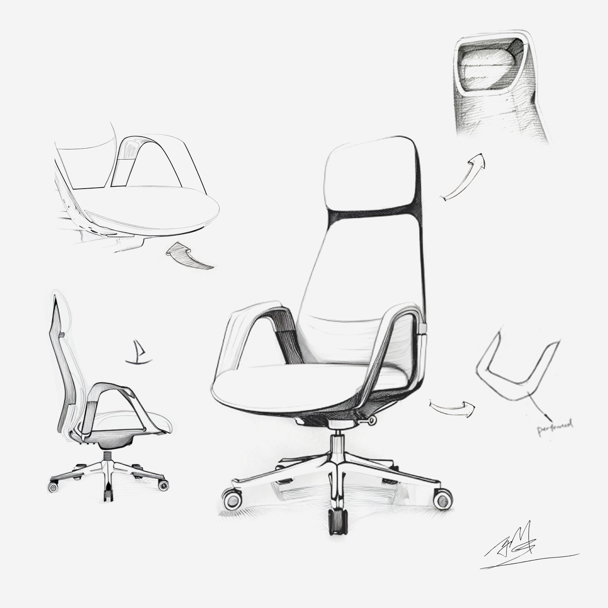 SERENE, Napa Leather Executive Office Chair