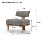 Hounds tooth Accent Gray Lounge Chair