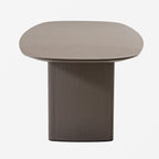 86" Modern Oval Dining Table set for 6, Gray