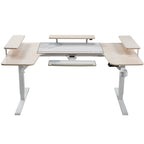 74x23 U-Shaped Standing Desk with Accessories Set