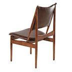 Mid Century Solid Wood Dining Chairs Set of 2, Brown