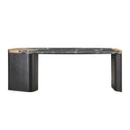 74'' Prada Green Natural Marble Top Office Desk