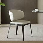 Modern Avant-garde Dining Chairs Set of 2, Off-White