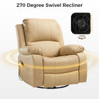 BRONZE BEIGE PRO,Electric Recliner Chair Rocking Swivel Single