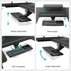 74x23 U-Shaped Standing Desk with Accessories Set
