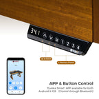 Ark L60, 63x23 L Shaped Executive Slate Standing Desk with Two-Drawer