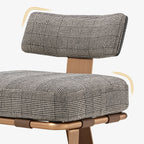Hounds tooth Accent Gray Lounge Chair