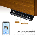 Ark L60, 63x23 L Shaped Executive Slate Standing Desk with Two-Drawer