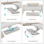 74x23 U-Shaped Standing Desk with Accessories Set