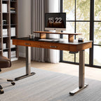 George, 55x23 Slate Standing Desk, Artificial Marble Desktop