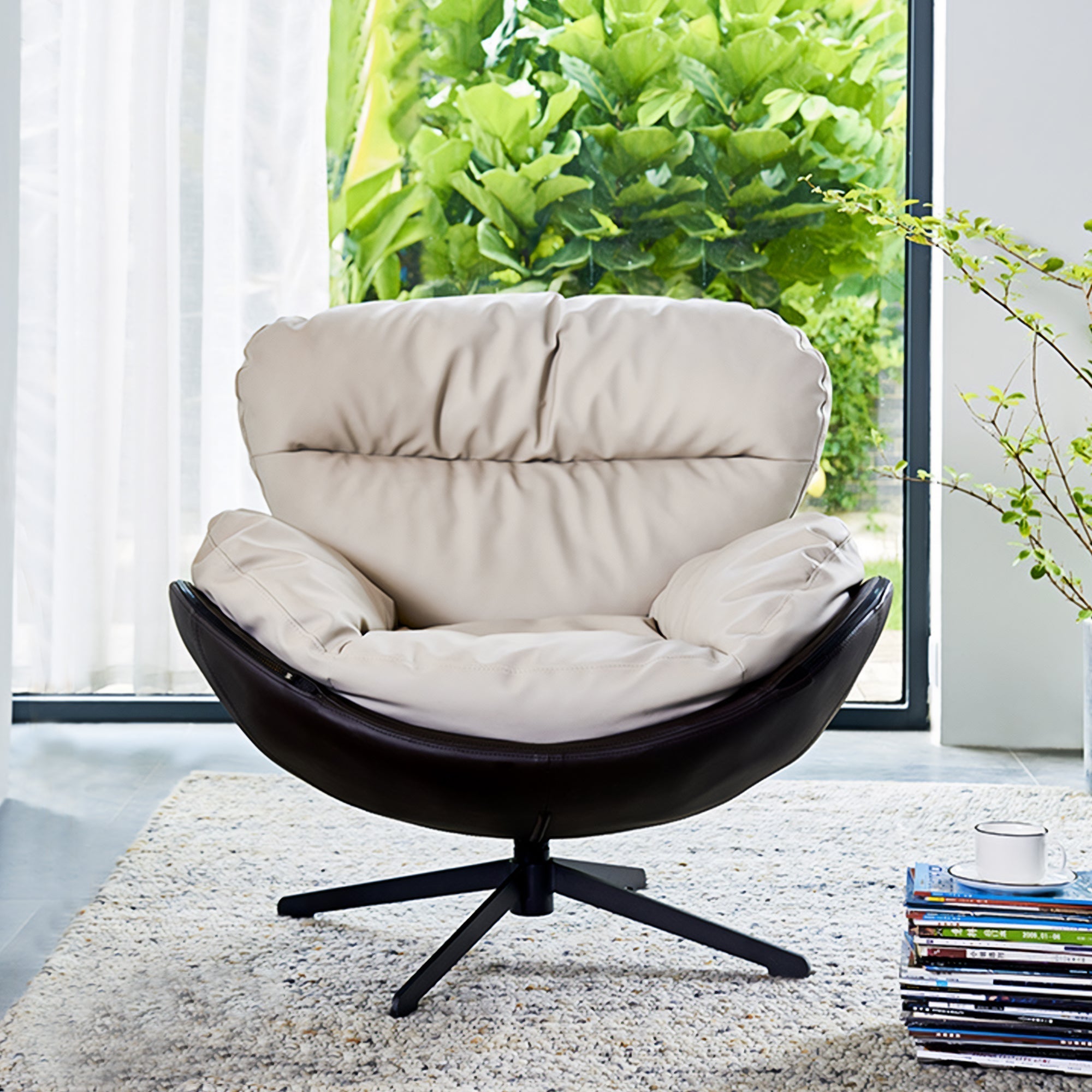 Alexia, Swivel Lounge Chair, Gray