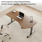 70x29 Unique Shape Office Standing Desk