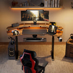 Aero Pro, 72x23 Wing Shaped Standing Desk with Accessories Set