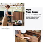 Sonoma Modern TV Stand with Storage Cabinet & Book Shelves