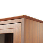 Ark, 72'' Storage Cabinet Bookshelf with Doors, Walnut