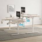 74x23 U-Shaped Standing Desk with Accessories Set
