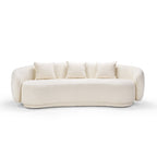 Amy, Upholstered Curved Sofa, 3 Seaters
