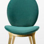Light Luxury Vintage Dining Chair Set of 2,  Green