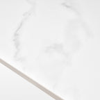 102" Extendable Dining Table with Slate Tabletop, White