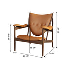 Dakota, Microfiber Leather Comfort Lounge Chair, Brown