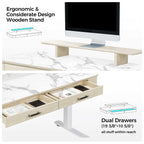 George, 55x23 Slate Standing Desk, Artificial Marble Desktop