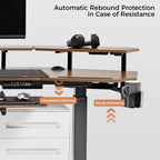 Aero Pro, 72x23 Wing Shaped Standing Desk with Accessories Set