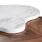 63" Cloud Shape Solid Wood Coffee Table Set