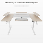 74x23 U-Shaped Standing Desk with Accessories Set