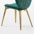 Light Luxury Vintage Dining Chair Set of 2,  Green