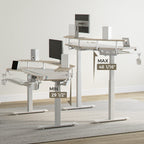 Aero Pro, 72x23 Wing Shaped Standing Desk with Accessories Set