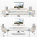 Aero Pro, 72x23 Wing Shaped Standing Desk with Accessories Set