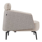 Nappa Leather Comfort Ivory Lounge Chair