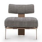 Hounds tooth Accent Gray Lounge Chair