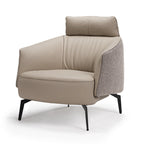 Nappa Leather Comfort Ivory Lounge Chair