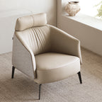 Nappa Leather Comfort Ivory Lounge Chair