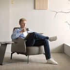 Nappa Leather Comfort Ivory Lounge Chair