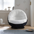 Gloria, Comfy Swivel Lounge Chair, White