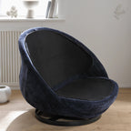 Gloria, Comfy Swivel Lounge Chair, White