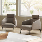 Nappa Leather Comfort Ivory Lounge Chair