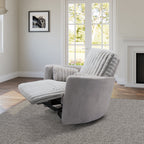Lucia, White Swivel Glider Manual Recliner