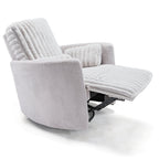 Lucia, White Swivel Glider Manual Recliner
