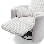 Lucia, White Swivel Glider Manual Recliner