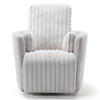 Lucia, White Swivel Glider Manual Recliner